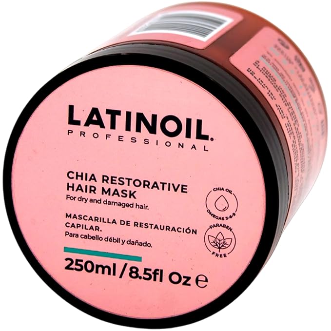 Chia Oil Hydration Hair Mask, Hair Mask for Damaged Hair, Deep Conditioning Hair Mask with Chia Oil, Antioxidants and Omega 3-6-9, Hair Treatment for Dry Damaged Hair, 250 mL