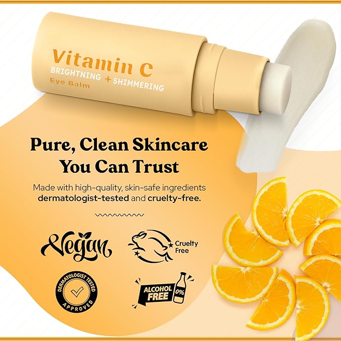 BellaBLISS Vitamin C Eye Balm Stick โ Lightweight Under Eye Cream for Puffiness, Dark Circles & Wrinkles โ Made in Korea โ 0.35 oz / 10 g โ Pack of 1