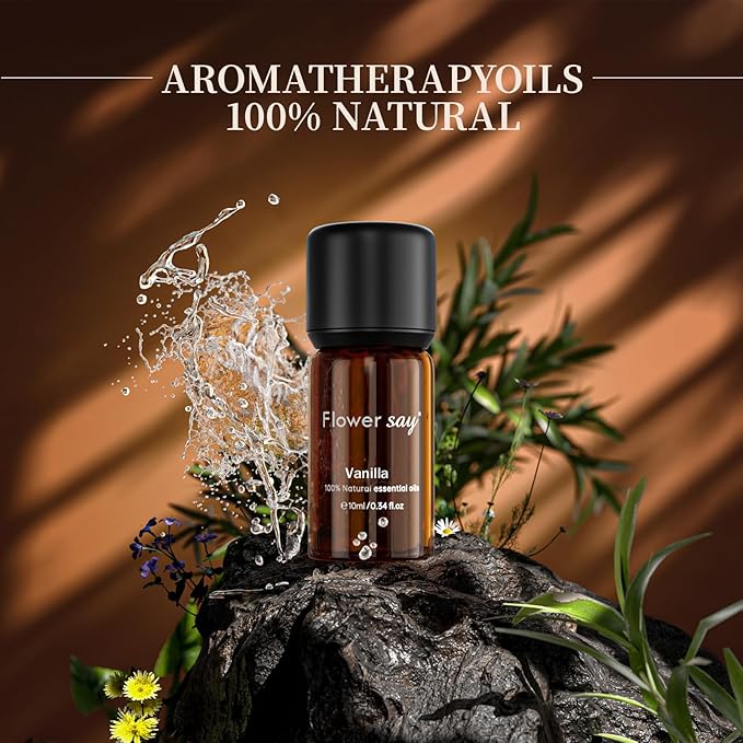 Vanilla Essential Oil 0.34Oz - 100% Pure Natural MAX Undiluted Premium Therapeutic Grade Essential Oils for Diffuser/Skin Care/Massage/Hair/Toenails