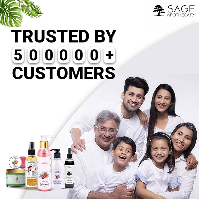 100% Natural Onion, Rosemary & Tea Tree Hair Oil for control hair fall and Dandruff | Silicon & Paraben Free- 100 ML