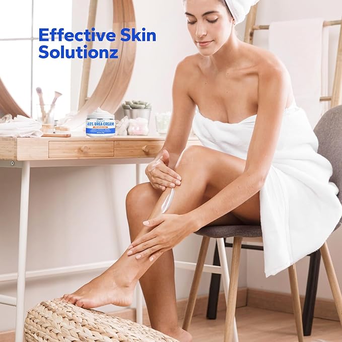 Urea Cream 40% + Salicylic Acid 2%, Urea Foot Cream with Jojoba Oil, Avocado Oil, and Aloe Vera for Foot Dry Cracked Heels, Knees, Elbows, Hands Repair Treatment, Deep Moisturizes Skin