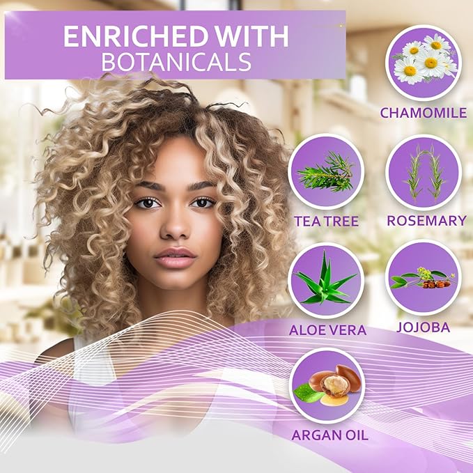 Purple Hair Mask - Deep Conditioner and Toner for Blonde, Brassy Hair - Hydrating Repair and After Bleach Treatment for Damaged and Dry Hair - Moisture Conditioning for Bleached Women and Men