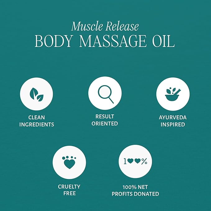 Shankara Body Warming Massage Oil - Muscle Release Oil - with Arnica, Boswellia, Lavender, Turmeric, Aloe Vera & Sweet Birch (100 ml)