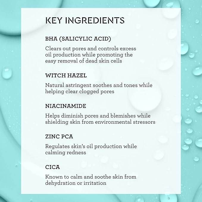 Bliss Clear Genius Clarifying Toner + Serum - 4.3 Fl Oz - Purifies Pores, Tones, Calms & Clears Skin - Salicylic Acid, Niacinamide & Witch Hazel - Clean Paraben Free - Vegan & Cruelty-Free