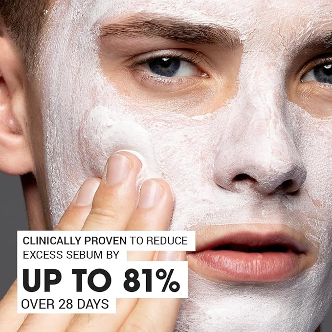Mens Oil Control 4-Piece Skincare Set, for Oily & Acne Skin, including a Face Scrub, Skin-Clearing Toner, Light Moisturiser, plus a Wash Bag. Aka. SHAKEUP OIL CONTROL POWER PACK