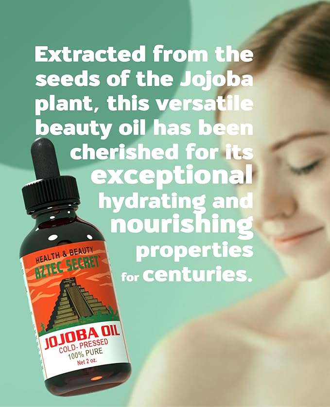 Aztec Secret Jojoba Oil, 4 OZ Deep Hair & Skin Moisturizer - 100% Pure Cold-Pressed and Unfiltered 1 pack