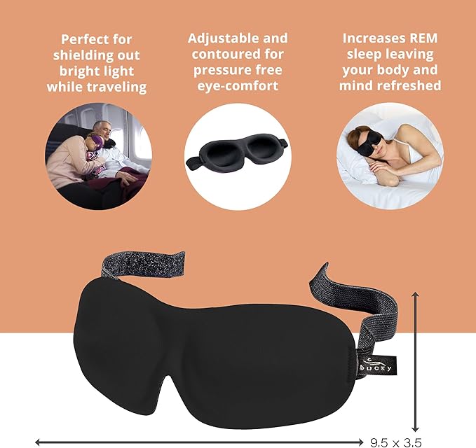 Bucky 40 Blinks No Pressure Printed Eye Mask for Travel & Sleep, Lattice, One Size