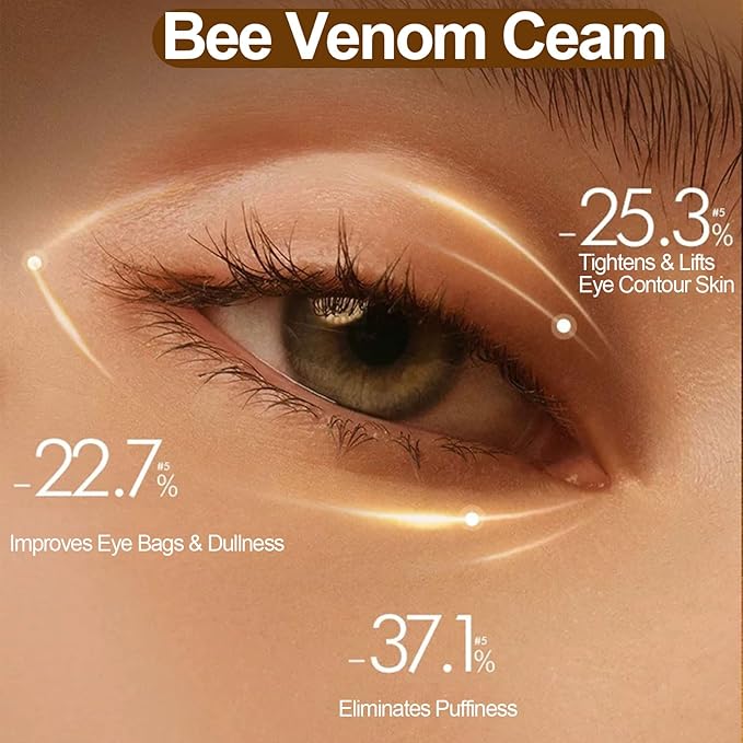 2 Pack Bo-tox Bee Venom Cream for Lifting & Firming Saggy Face/Neck/Eyes, Wrinkle & Fine Lines & Eye Bag Removal, Restoring Elasticity & Deeply Moisturizing, Natural Bee Venom Serum for All Skin Types