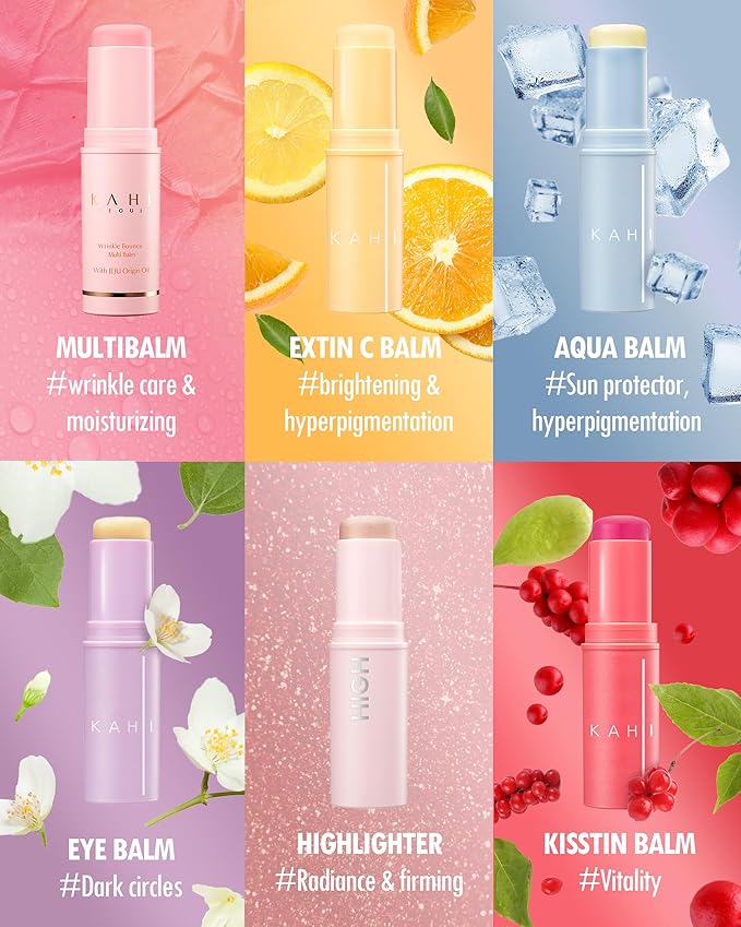 KAHI BALM SERIES | Aqua Balm Stick - Lightweight Korean Sun Stick & Beauty Balm | Kahi Eye treatment Balm Korean Moisture