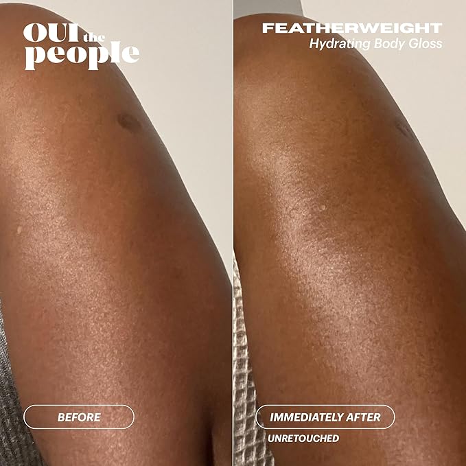 OUI the People FEATHERWEIGHT Hydrating Body Gloss, Unscented, Skin Barrier Boosting Serum Oil for Deep Hydration, Softens & Firms, Mothers Day Gifts & Gifts for Mom, Shimmer Body Oil, 3.3 oz