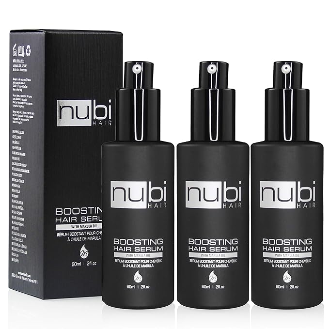 Silky Smooth Hair Serum for All Hair Types, Contains Marula Oil, Aloe Vera and Vitamin E, Non-Greasy Formula, Boosts Shine and Promotes Hair Growth, 2 Fl. Oz. / 60 Ml. (3 Pack)