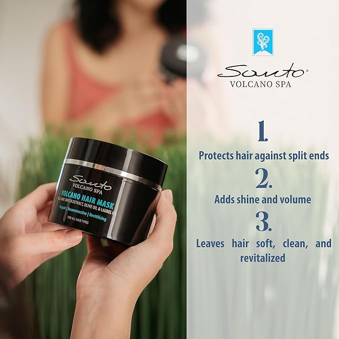 Volcano Hair Mask 200ml โ Deep Hair Mask for Dry Damaged Hair โ Reduces Breakage & Enhances Shine โ Hair Treatment Mask for Dry, Damaged & Frizzy Hair