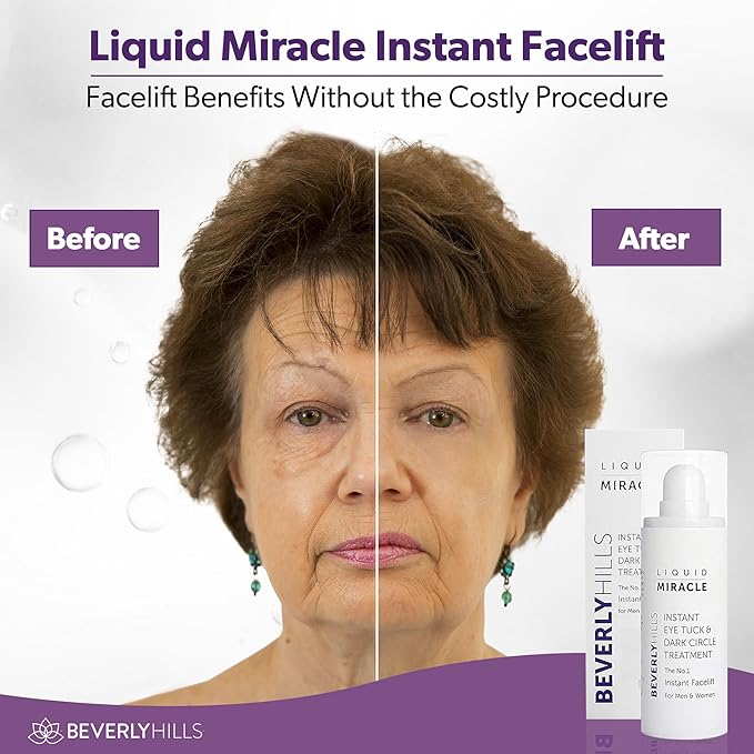 Beverly Hills Instant Facelift Anti Aging Eye Serum Treatment & Mens Instant Facelift Bundle with Discount - For Dark Circles, Puffy Eyes, Wrinkles & Under Eye Bags | 30mL (120 Days Supply Each)