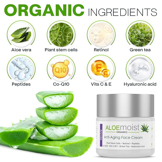 Advanced Retinol Cream for Face | Revive Anti Aging Face Cream for Women & Men Topical Retinoid Wrinkle Repair Day or Night Moisturizer, Organic Retinol Facial Moisturizer for Aging Skin Care, 2 Pack