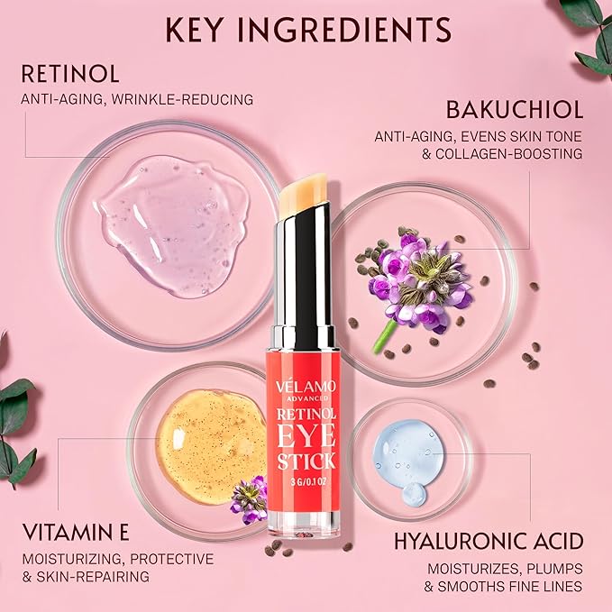 Retinol Eye Stick & Cooling Eye Balm Stick with Caffeine