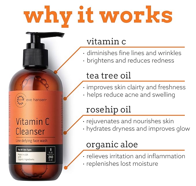 Eve Hansen Anti-Aging Eye Gel - Hyaulronic Acid - Vitamin C Face Cleanser