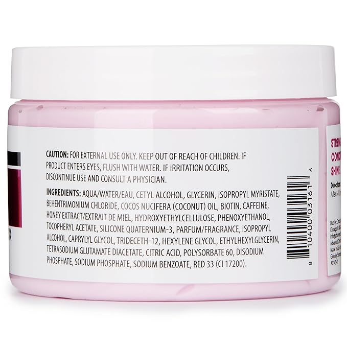 Advanced Clinicals Biotin Hair Treatment Anti-Breakage Repair Hair Mask. Strengthen Broken, Color-Treated Hair W/Repairing Deep Conditioner Manuka Honey & Caffeine To Restore Weak Hair, (Pack Of 2)
