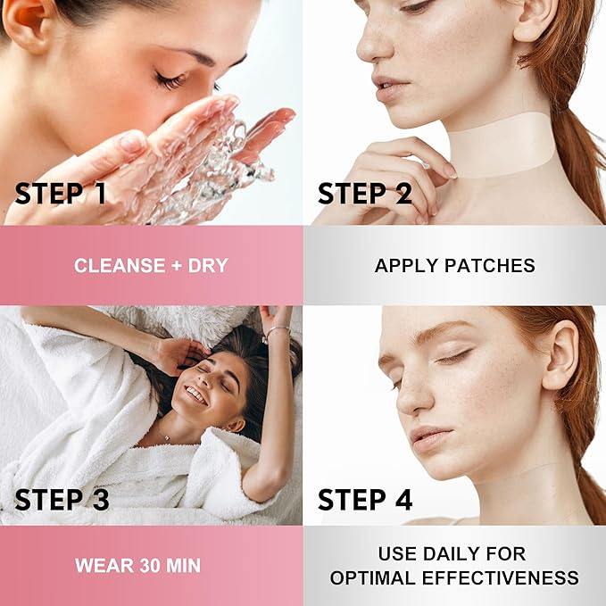 Reusable Wrinkle Patches 3 Pack - Silicone Fusion Treatment Forehead Patches for Brow Lift, Wrinkle Smoothers, Reduce Frown Lines & Face Lift (Neck)