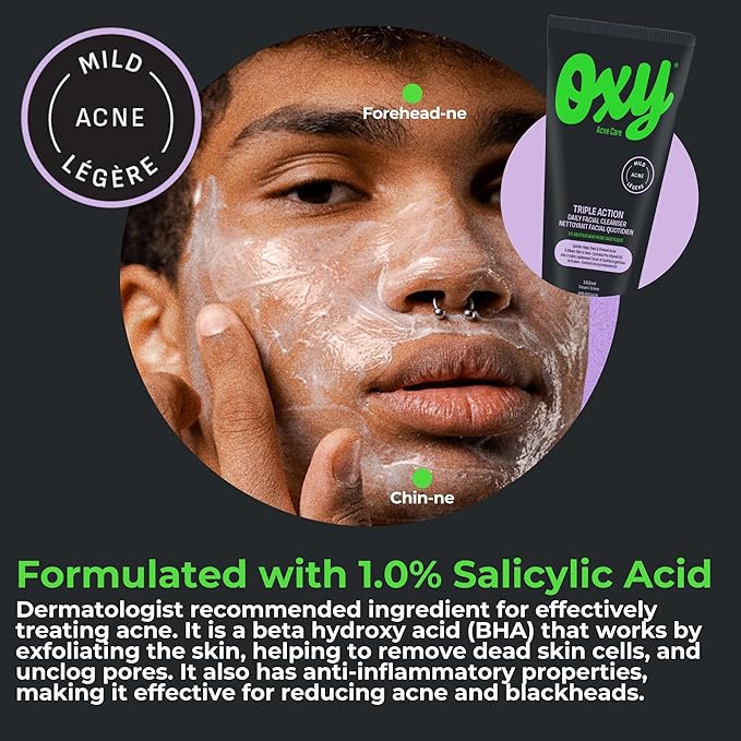Oxy Triple Action Daily Facial Cleanser, 162ml