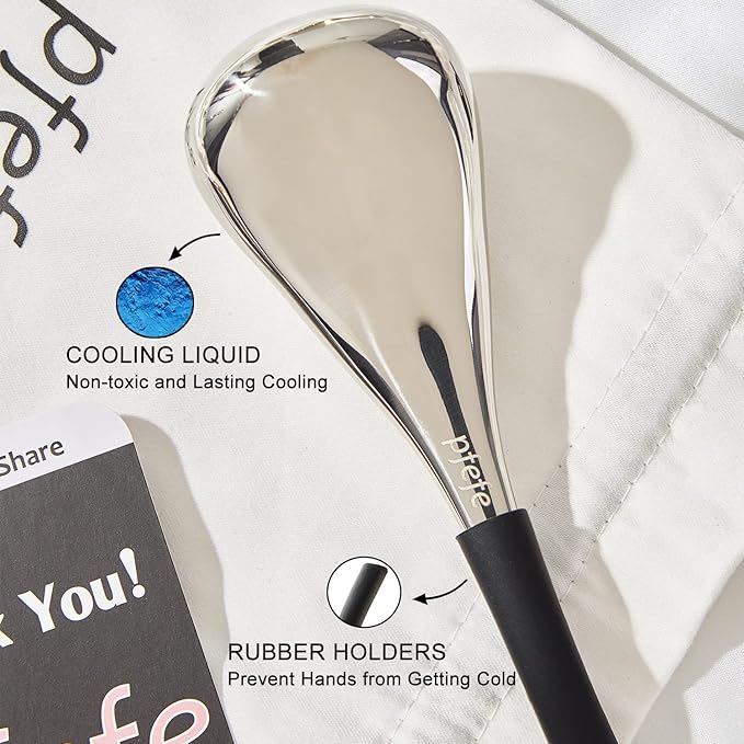 Stainless Steel Rabbit Gua Sha & Cryo Sticks Facial Skin Care Tools for Women Face Eyes