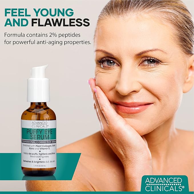 Advanced Clinicals Vitamin C Brightening Cream + Puffy Under Eye Brightening Serum Set