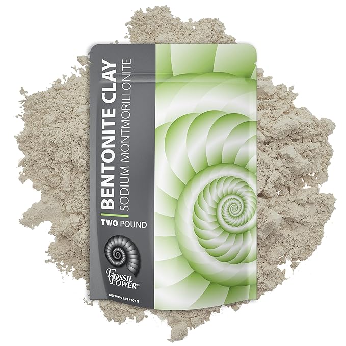Bentonite Clay Food Grade Powder 2 Lb – Natural Heavy Metal Detox & Pore Cleansing | Indian Healing | DIY Hair & Facial Mask Treatment for Oily Skin | Toothpaste, Deo, Bath & Foot Soak