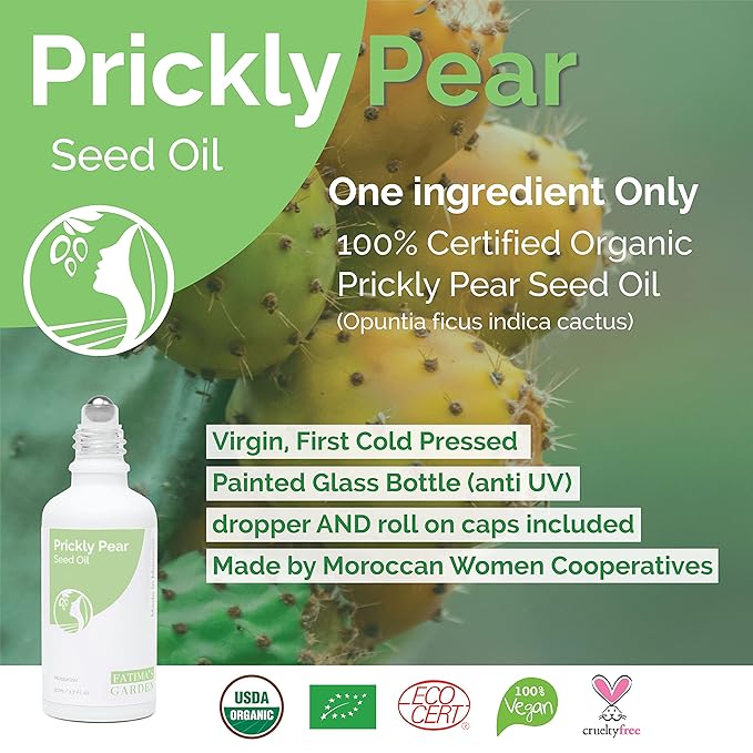 Fatima's Garden Prickly Pear Seed Oil - Organic Anti-Aging Serum, 50ml