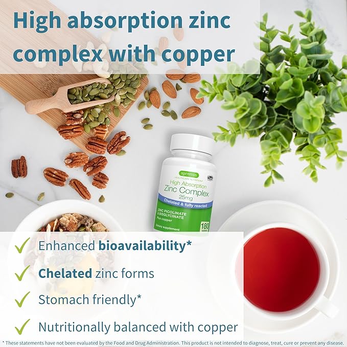 Vegan Vanilla Collagen Protein Powder + Zinc Complex Vegan Bundle for Skin, Hair & Nails. Complete Collagen Boosting Formula + 25mg Chelated Zinc, by Igennus