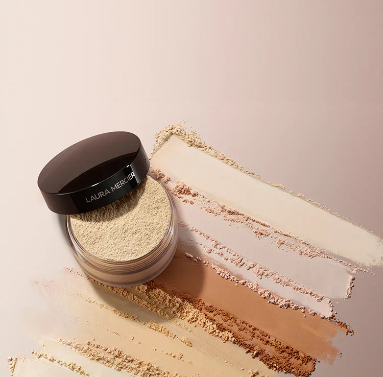 Translucent setting powder for matte makeup finish