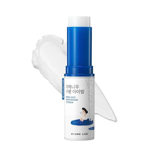 ROUND LAB Birch Juice Moisturizing Glow Eye Balm Stick 0.35 oz– Hydrating Multi Balm for Dark Circles, Puffiness | Anti Wrinkles | On the Go Anti-Aging Care | Korean Skincare