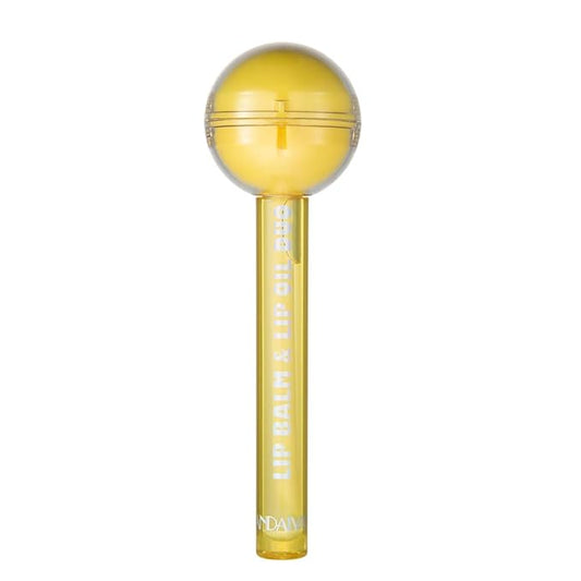 Lip Gloss and Lip Balm Combo, Magic pH Color Changing Lipstick & Vitamin E Clear Lip Oil Combo, Hydrating Plumping Lip Care Product for Girls (Yellow)