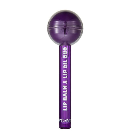 Lip Gloss and Lip Balm Combo, Magic pH Color Changing Lipstick & Vitamin E Clear Lip Oil Combo, Hydrating Plumping Lip Care Product for Girls (Purple)
