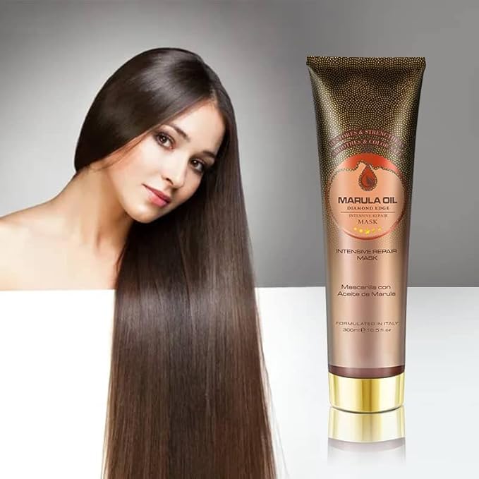 Diamond Edge Intensive Hair Treatment Mask | Take Down Moisture & Repair MASK Marula Oil Volume Nourish | Detangling Mask - Paraben & Sulfate Free