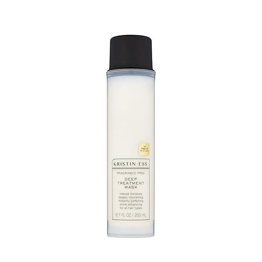 Kristin Ess Hair Fragrance Free Deep Conditioning Treatment Mask for Dry Damaged Hair, Moisturizing + Nourishing, Softens Hair, Shine Enhancing, Vegan, Silicone Free, Color + Keratin Safe, 6.7 fl oz