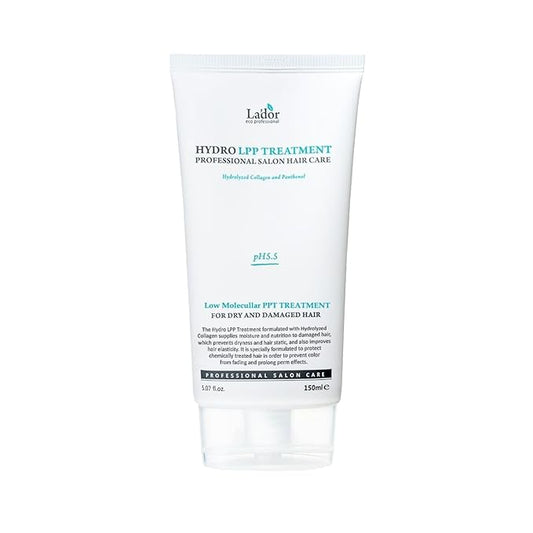 LA'DOR Hydro LPP Keratin Hair Treatment - Anti Frizz Conditioner Mask for Dry, Damaged, Color Treated, Gray Hair - Hydrolyzed Collagen (2. 5.07 Fl Oz)