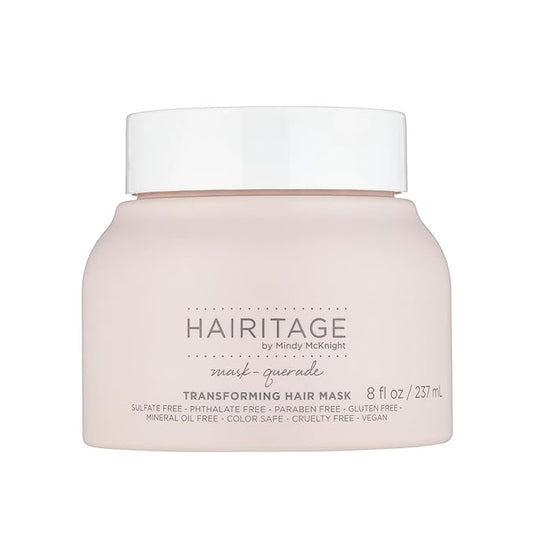 Hairitage Moisturizing Argan Oil Hair Mask Treatment for Anti-Frizz and Hydration - Deep Conditioning Curl Repair Mask with Shea Butter, Aloe & Soy Protein for Dry, Damaged Curly Hair - Soften & Shine