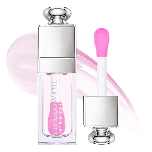 Hydrating Lip Glow Oil-Lip care oil- Lip Oil Tinted for Lip Care and Dry Lips-Prevents Dry Cracked-Non-sticky Big Brush Head-Lip Plumping -Lip Oil gloss tinted-002