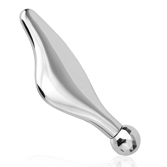 Stainless Steel Gua Sha Scraping Facial Tool, Zinc Alloy Metal Muscle Scraper Soft Scar Tissue Scraping Tool with Scroll Wheel Gua Sha Board Massage Scraper for Skin Face Neck Around Lips