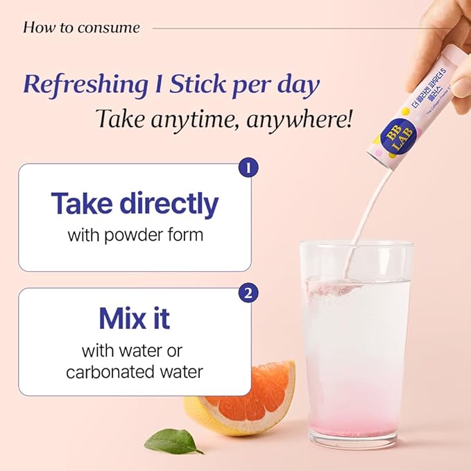 [Lowest Price Deals Set] Collagen Powder S, HSN Biotin Collagen, Powder Stick Korean Marine Collagen, Fish Collagen, Vitamin C, Biotin, Fast Absorption, Fruit Flavored