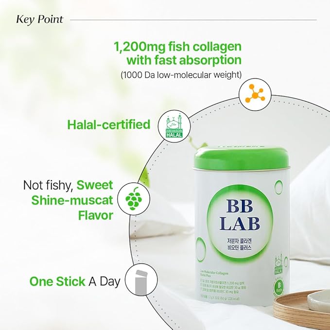 [Lowest Price Deals Set] Collagen Powder S, HSN Biotin Collagen, Powder Stick Korean Marine Collagen, Fish Collagen, Vitamin C, Biotin, Fast Absorption, Fruit Flavored