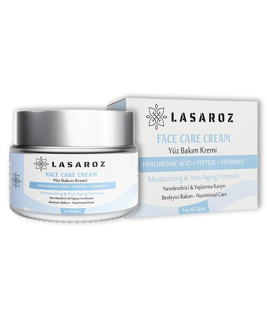 Face Moisturizer Anti Aging Cream 1.69 fl oz. - Hyaluronic Acid and Vitamin E - Daily Facial Care Cream - Wrinkle Reducing and Nourishing Treatment for All Skin Types