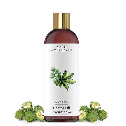 Castor Oil | 100% Pure and Natural | Nourishing Blend for Hair, Eyebrows, and Eyelashes - Promotes Scalp Health and Natural Beauty - 200 ml