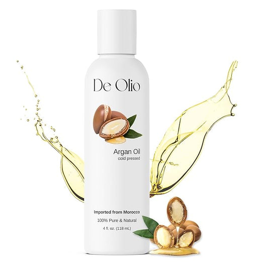 | Argan Oil of Morocco | 100% Pure & Natural Cold Pressed Argan Oil for Hair, Skin, Face | Refined Moroccan Hair Oil for Moisturizing & Straightening | 4fl. oz. (118 mL)