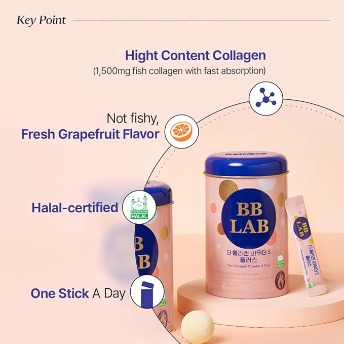 [Lowest Price Deals Set] Collagen Powder S, HSN Biotin Collagen, Powder Stick Korean Marine Collagen, Fish Collagen, Vitamin C, Biotin, Fast Absorption, Fruit Flavored