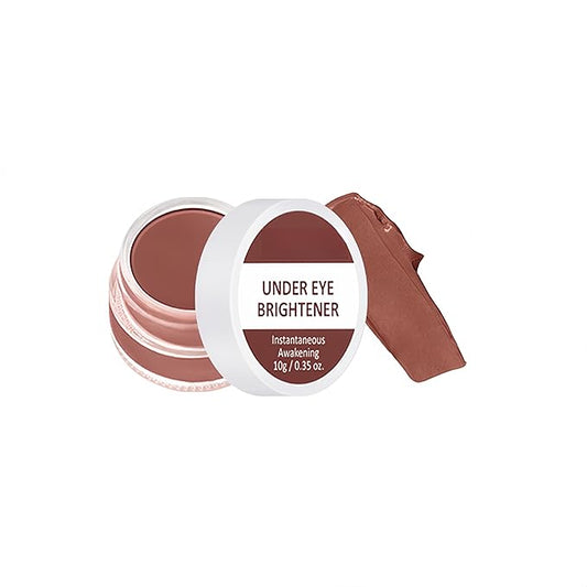 4 Colors Under Eye Brightener, Conceal & Brighten Dark Circles, Nourishing Waterproof Under Eye Cream Pot Concealer Full Coverage Peach Color Corrector Makeup(01 Dark Mocha)