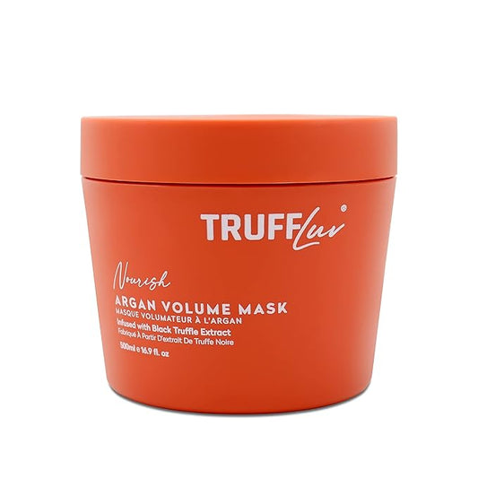 | Nourish Collection Argan Volume Mask, Infused with Black Truffle Extract, Lightweight Thickening & Volumizing Hair Mask, Restores Vitality & Builds Body, Paraben Free, Sulfate Free, 16.9 Fl Oz