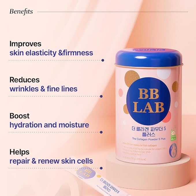 [Lowest Price Deals Set] Collagen Powder S, HSN Biotin Collagen, Powder Stick Korean Marine Collagen, Fish Collagen, Vitamin C, Biotin, Fast Absorption, Fruit Flavored