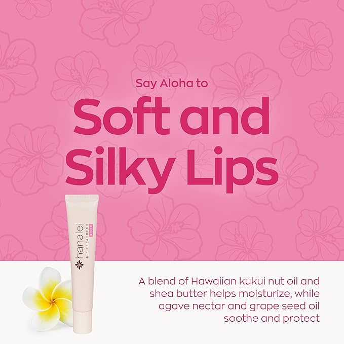 Hanalei Lip Treatment Bundle (Rose and Mauve Pink) | Made with Kukui Oil, Shea Butter, Agave, and Grapeseed Oil, Soothe Dry Lips (Cruelty free, Paraben free)