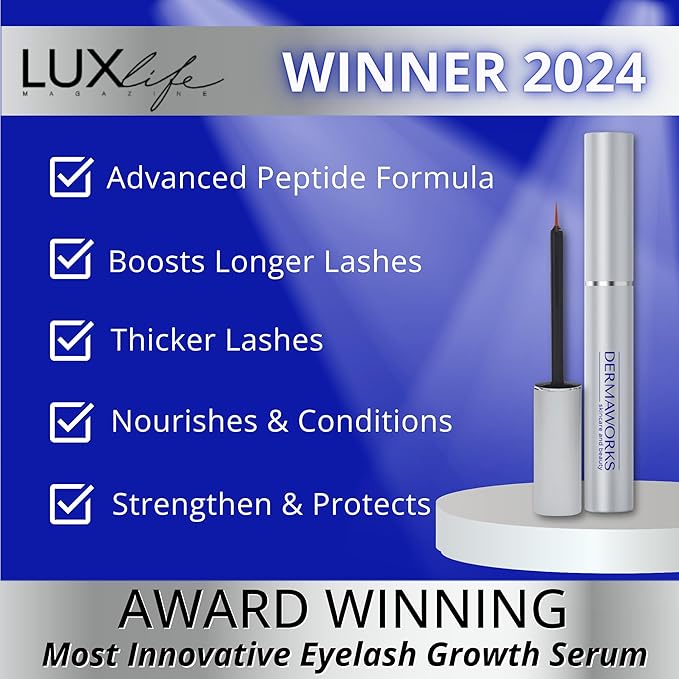 SPECTACULASH RAPID LASH SERUM for Eyelash Growth Serum to Grow Long Natural Lashes – Grow Long Eye Lashes – Lash Conditioner – Eyelash Volume - Suero Para Pestañas Crecimiento by DERMAWORKS