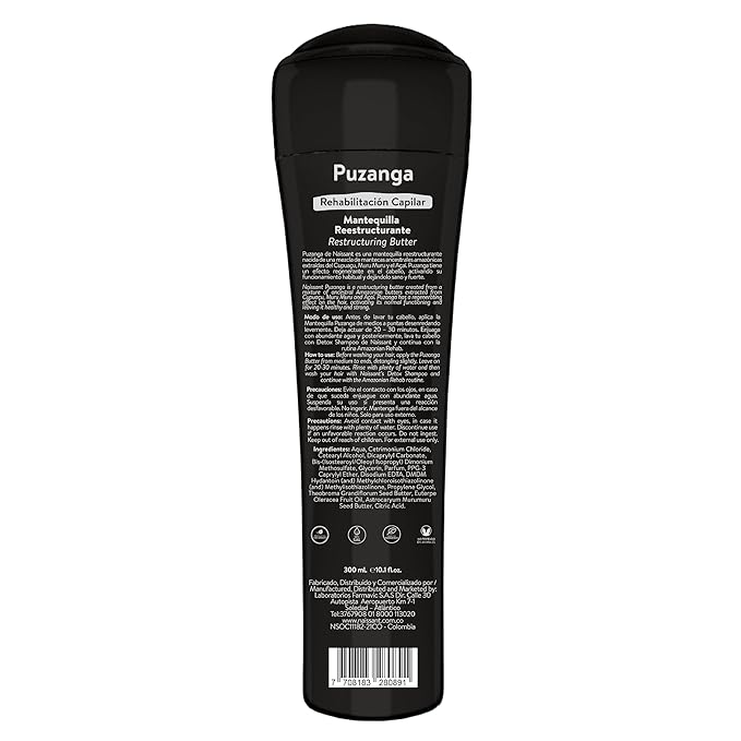 naissant Amazonian Rehab Hair Care Puzanga Butter | Enriched with Muru Muru, Cupuaçu, and Açaí | Nourishing Pre-Shampoo for Lightweight, Soft, and Damaged Hair Repair (10.1 fl oz)